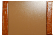 luggage leather croco-grain blotter