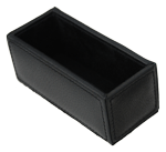 black topgrain leather business card holder