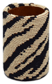 zebra pattern fabric covered pencil cup