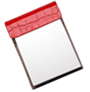 red crocodile embossed leather notepad