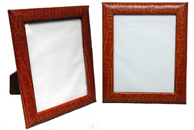 reptile-embossed leather 8 x 10 picture frames