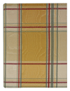 plaid fabric covered 7 x 9 address book
