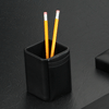 black leather pencil box