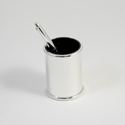 silver-plated pen and pencil holder