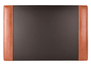 tan leather executive desk pad