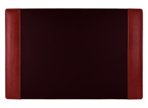 red leather executive desk pad