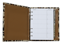 six ring refillable address book with tabbled dividers