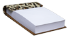 leopard print tapestry fabric note pad holder