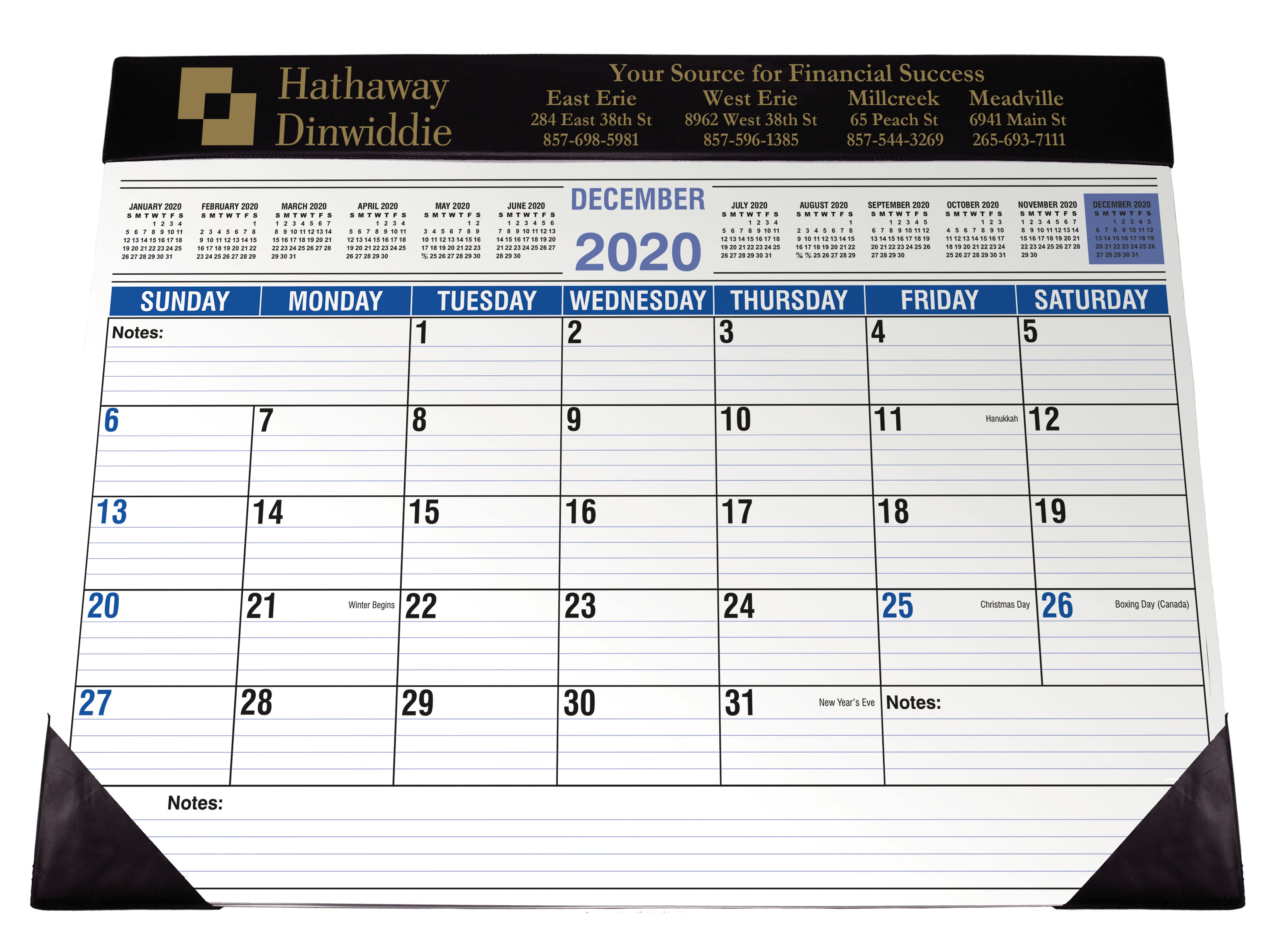 Customized Desk Pad Calendar