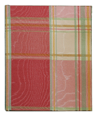 plaid fabric covered address book